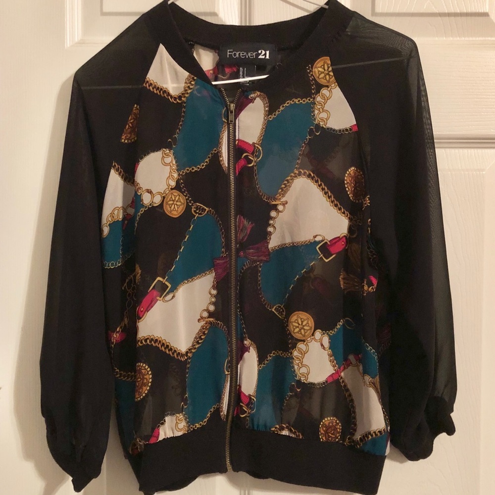 F21 Sheer Longsleeve Top